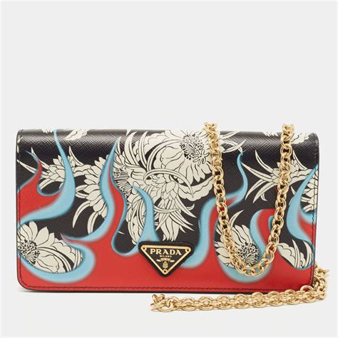 Prada Saffiano Flap Clutch 